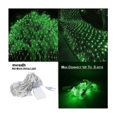 MIRADH Net Mesh String Lights For Diwali Decoration Green Outdoor Wall lights Cool Day Light - Pack of 1