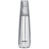 Milton Vertex 750 Thermosteel Hot or Cold Water Bottle with Unbreakable Tumbler, 700 ml, Silver - Silver