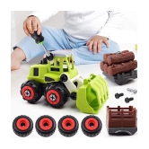 Sevriza® DIY Toy Vehicle Assembly 3 in 1 Farmer Tracker with Screwdriver for Child Vehicles Set Farm Boys Girls DIY Farm Truck Kids Toy - Multi Colour