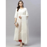 miravan - White Cotton Womens Anarkali Kurti ( Pack of 1 ) - None