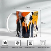 ForVano Anime Printed Mug for Gifting Jujutsu Kaisen Gojo Ceramic Cup with Keychain Combo S3