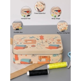 Market99 Sewing Set - Beige Tin Rectangular Glossy Finish