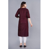 Smien - Coffee Rayon Women''s Straight Kurti ( Pack of 1 ) - None