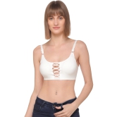 Sona Women CH SB 700 Everyday Full Coverage Non padded High Impact Stylish White Front Zig Zag Cutting Seamless Bra-XL / White / POLYAMIDE ELASTANE