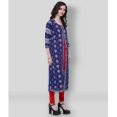 Divena - Multicolor Cotton Womens Double Layered Kurti ( Pack of 1 ) - S