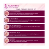 Majestique Travel Friendly Make-Up Kit with Mirror, Ultra-Soft Bristles for Face, Lip Eye - 6 Pcs