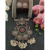 Tribal Kundan Set in Antique Silver