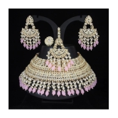 Padmavati Bangles Pink Alloy Necklace Set ( Pack of 1 ) - Pink