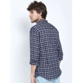 Ketch Polyester Slim Fit Checks Full Sleeves Mens Casual Shirt - Navy Blue ( Pack of 1 ) - None