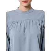 ALL WAYS YOU Women Top Crepe fabric  Sky Blue XS