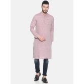 Men Maroon Hemp Long Kurta