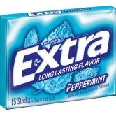 Wrigleys Extra Peppermint Sugarfree Peppermint Chewing Gum, 60 gm