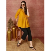 Antaran Rayon Solid Straight Womens Kurti - Yellow ( Pack of 1 ) - None