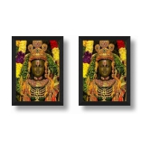 Saf Religious Ram Lalla Painting With Frame (Pack of 2)