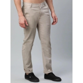 Rodamo  Men Beige Slim Fit Trousers