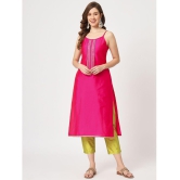 Pannkh Women''s Festive Embroidered Strappy Kurta With Constrasting Pants - None