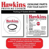 Hawkins Gasket For 3.5 Liter To 8 Litre Except Wide Hawkins Pressure Cookers | 3 Liter To 7 Litre Hawkins Stainless Steel Pressure Cookers | 5 Liter Stainless Steel Contura Pressure Cookers (B100