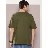 Dillinger Cotton Oversized Fit Printed Half Sleeves Mens T-Shirt - Olive ( Pack of 1 ) - None