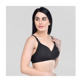 Zourt - Black Cotton Solid Women's Maternity Bra ( Pack of 1 ) - 30B