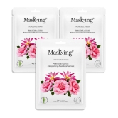 Masking Pink Rose & Lotus Bamboo Face Sheet Mask 60 ml Pack of 3