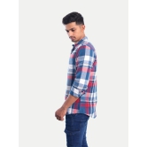 Men Blue Checkered Casual cotton Shirt