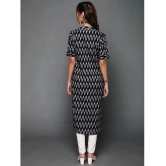 Antaran Cotton Striped Straight Womens Kurti - Black ( Pack of 1 ) - None