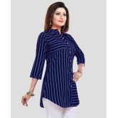 Meher Impex - Navy Blue Crepe Women''s Tunic ( Pack of 1 ) - None