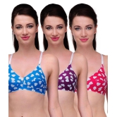 Softskin Multi Color Cotton Bra Pack of 3 - 32B