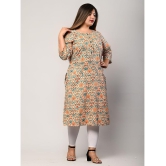 Swasti - Beige Cotton Womens Straight Kurti ( Pack of 1 ) - None