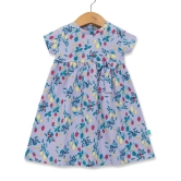 Juscubs Lavender Cotton Baby Girl Dress ( Pack of 1 ) - None