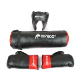 Hipkoo Sports Kids Champ Junior Boxing Set | 1 Punching Bag, 1 Head Guard, 2 Boxing Gloves | Boxing Training Punching Bag & Gloves for Boys & Girls | For 3 to 10 Years Kids (1 Pair)