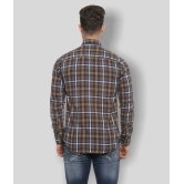 Campus Sutra Cotton Regular Fit Checks Full Sleeves Mens Casual Shirt - Brown ( Pack of 1 ) - None