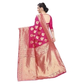 ofline selection Pink Jacquard Saree - Single