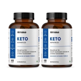 Nirvasa Keto Advance Tablets for Men & Women, for weight management, enriched with Garcinia Cambogia 60%, Green Coffee 40%, (2 X 120 Tablets)