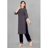 Smien - Navy Straight Rayon Womens Stitched Salwar Suit ( Pack of 1 ) - None