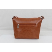 Leather Land - Tan PU Sling Bag - Tan