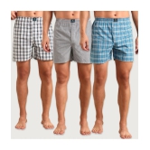 Joven Multicolor Boxer Shorts Cotton Mens Boxer- ( Pack of 3 ) - None