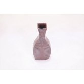 Khurja Pottery Flower Vase Pan Shape Brown Colour Size 10 Inches