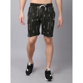 Rodamo  Men Green Printed Slim Fit Shorts