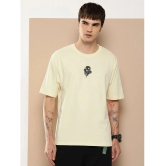 Difference of Opinion Cotton Oversized Fit Printed Half Sleeves Mens T-Shirt - Off White ( Pack of 1 ) - None