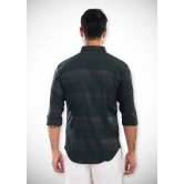 Green Striped Premium Cotton Shirt-M - 38