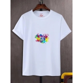 NITYANAND CREATIONS Round Neck White Holi T-Shirt for MEN-HOLI-T-SHIRT-11547-S