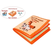 Skyculture? Farm Animals Mini Cloth Book - English Language, Soft Fabric Toy Book for Early Learning