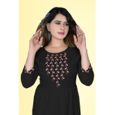 haya fashion - Black Rayon Women's A-line Kurti ( Pack of 1 ) - None