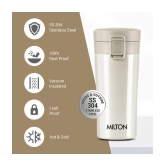 Milton Thermosteel Vacuum Insulated Coffee Mug, 300 ml, Cream | Hot & Cold Flask | Leak Proof | Rust Proof | Thermos | Soup Flask| Juice Mug | Water Flask| Tea Mug | Easy Grip - Cream