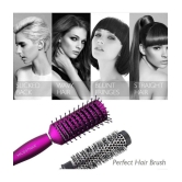 Majestique 2Pcs Professional Round Brush For Blow Drying And Vent Blow Brush Medium (Purple/ Black)