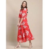 Fabflee Red Chiffon Gown - - None