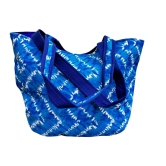 Blue and White Tie Dye Canvas Tote Bag