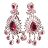 Ruby and Diamond Chandelier Earrings