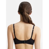 Jockey 1723 Wirefree Padded Super Combed Cotton Elastane Lace Styling T-Shirt Bra - Black - None